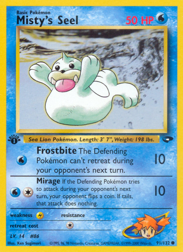 Misty's Seel (91/132) [Gym Challenge 1st Edition] | Game Haven TX