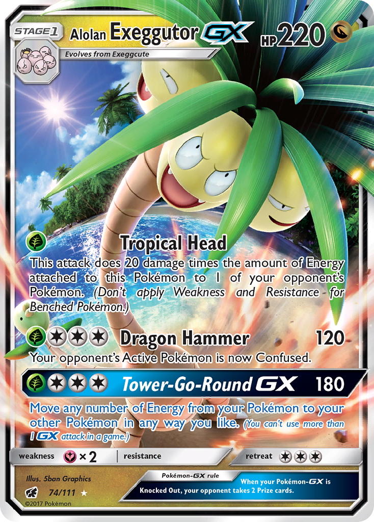 Alolan Exeggutor GX (74/111) [Sun & Moon: Crimson Invasion] | Game Haven TX