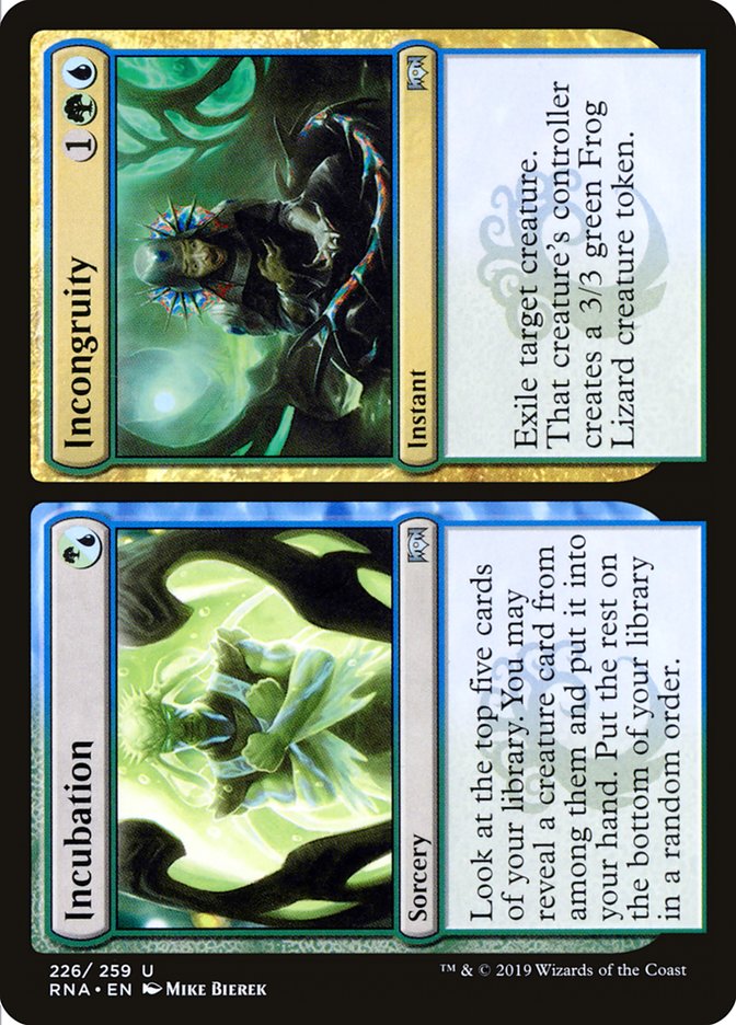 Incubation // Incongruity [Ravnica Allegiance] | Game Haven TX
