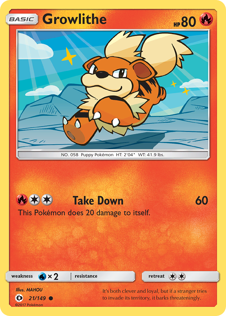 Growlithe (21/149) [Sun & Moon: Base Set] | Game Haven TX