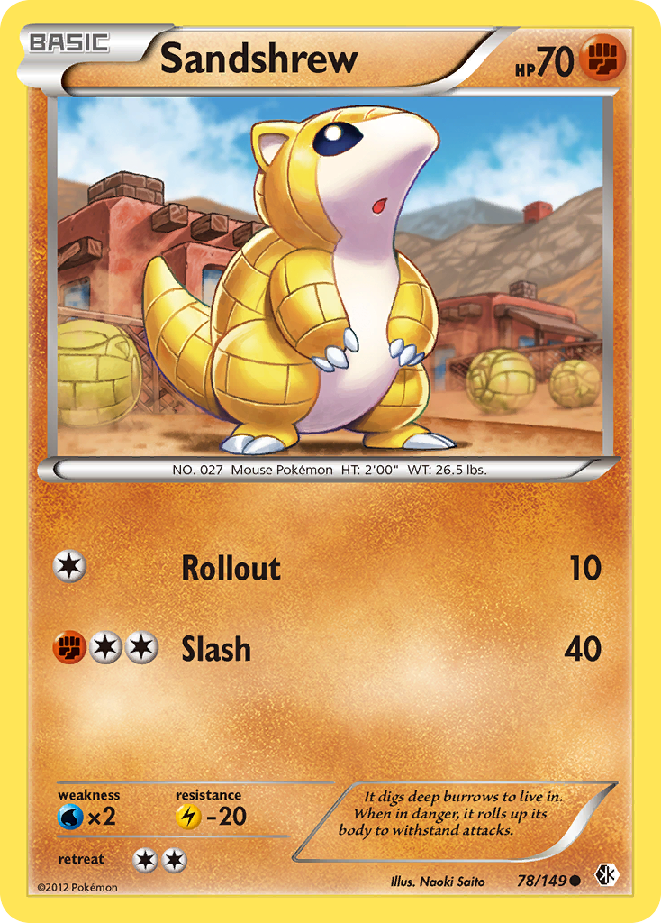 Sandshrew (78/149) [Black & White: Boundaries Crossed] | Game Haven TX