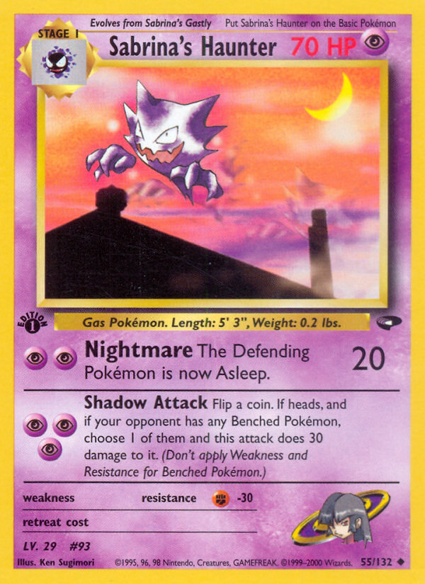 Sabrina's Haunter (55/132) [Gym Challenge 1st Edition] | Game Haven TX