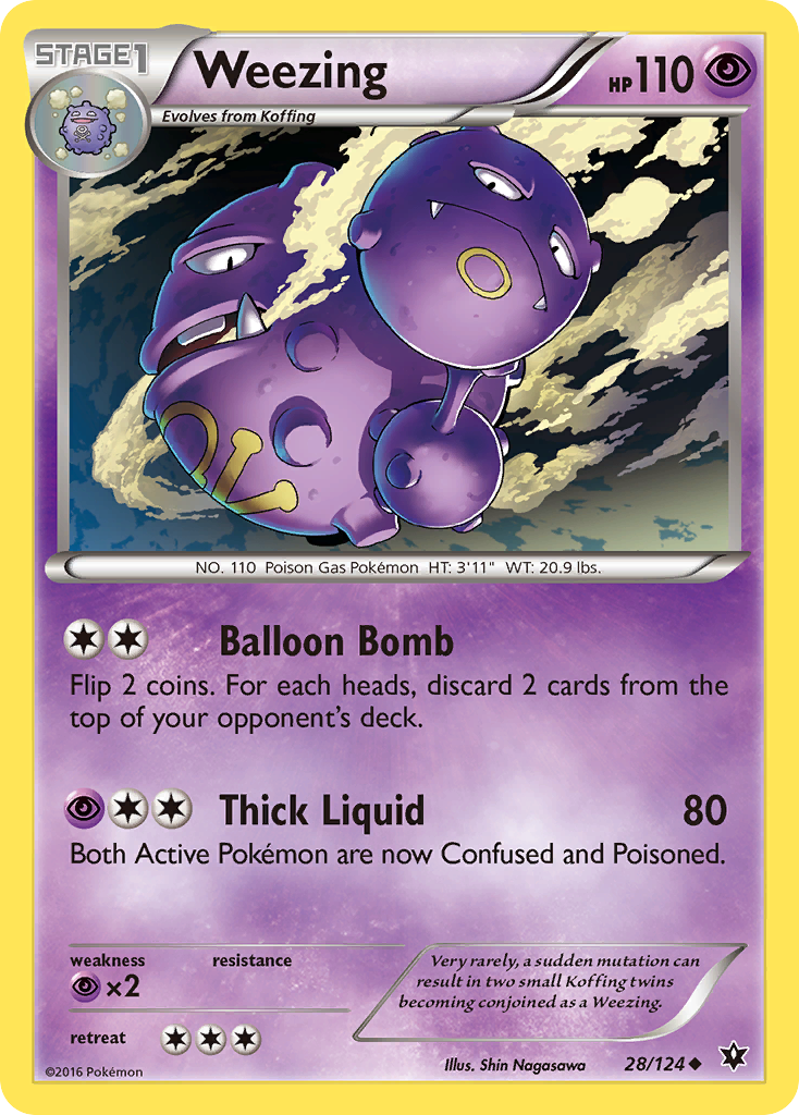 Weezing (28/124) [XY: Fates Collide] | Game Haven TX