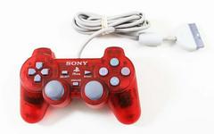 PS1 Controller Clear Red Dual Shock Controller - Playstation | Game Haven TX