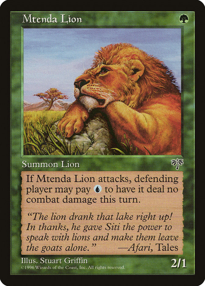 Mtenda Lion [Mirage] | Game Haven TX