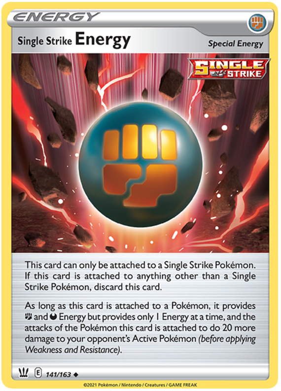 Single Strike Energy (141/163) [Sword & Shield: Battle Styles] | Game Haven TX