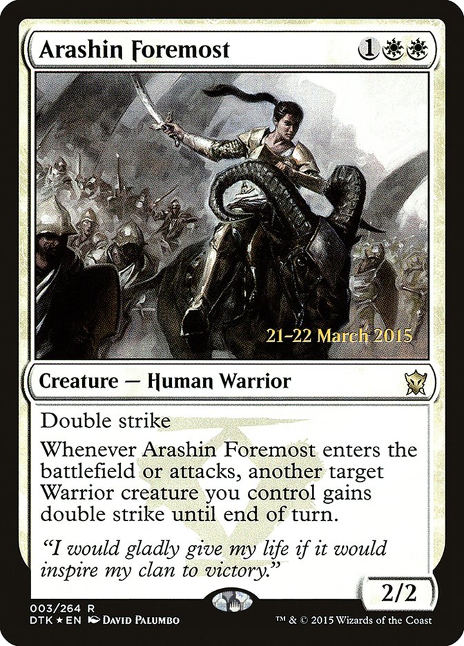 Arashin Foremost [Dragons of Tarkir Promos] | Game Haven TX