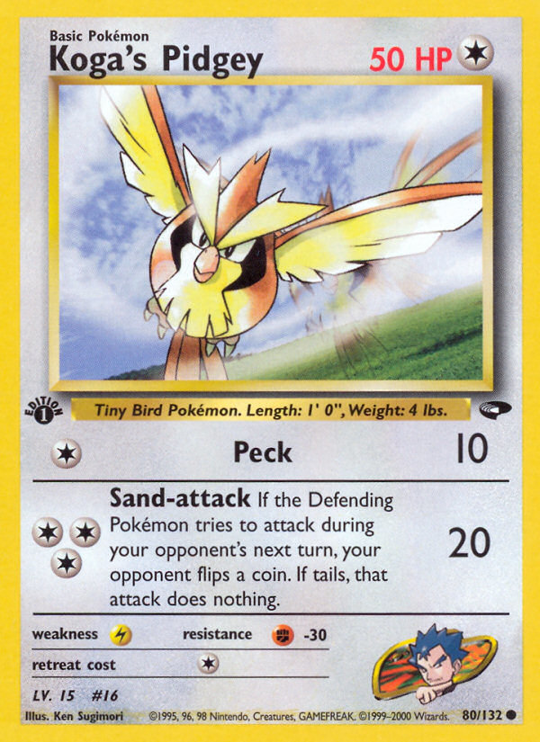 Koga's Pidgey (80/132) [Gym Challenge 1st Edition] | Game Haven TX