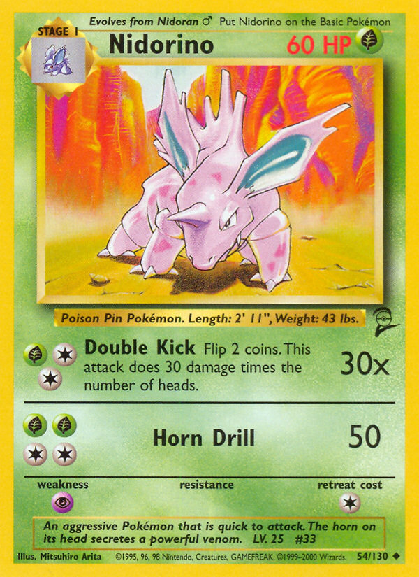 Nidorino (54/130) [Base Set 2] | Game Haven TX
