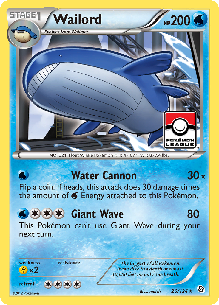 Wailord (26/124) [Black & White: Dragons Exalted] | Game Haven TX