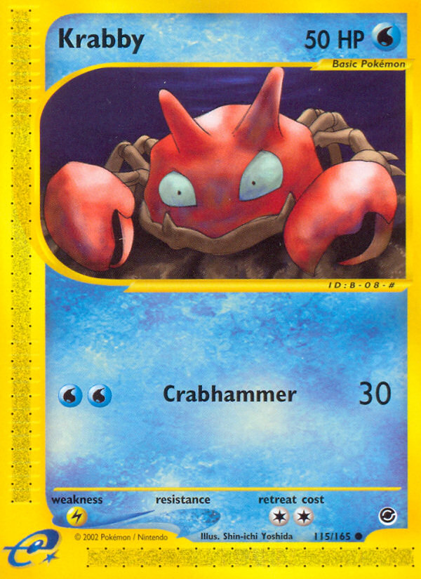 Krabby (115/165) [Expedition: Base Set] | Game Haven TX