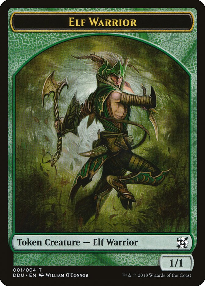 Elf Warrior Token [Duel Decks: Elves vs. Inventors Tokens] | Game Haven TX