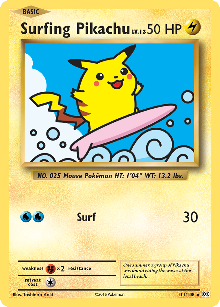 Surfing Pikachu (111/108) [XY: Evolutions] | Game Haven TX