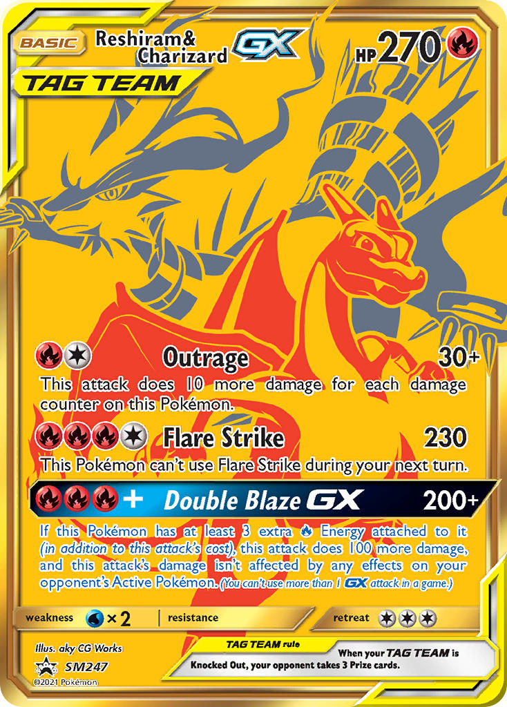 Reshiram & Charizard GX (SM247) (Jumbo Card) [Sun & Moon: Black Star Promos] | Game Haven TX