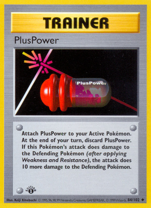 PlusPower (84/102) (Shadowless) [Base Set 1st Edition] | Game Haven TX