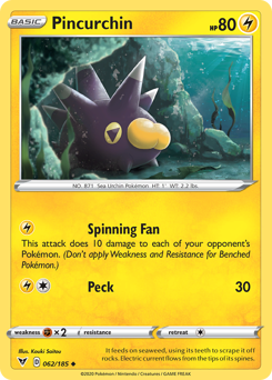 Pincurchin (062/185) [Sword & Shield: Vivid Voltage] | Game Haven TX