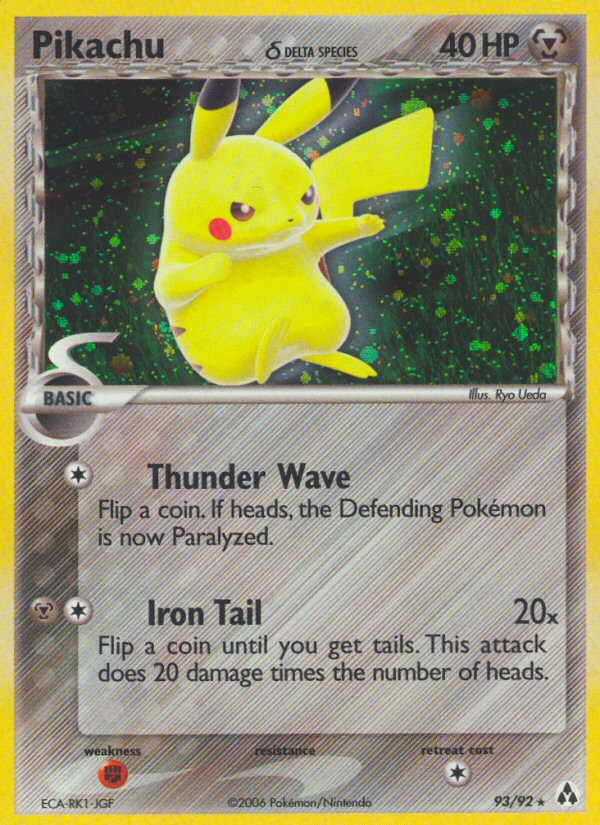 Pikachu (93/92) (Delta Species) [EX: Legend Maker] | Game Haven TX