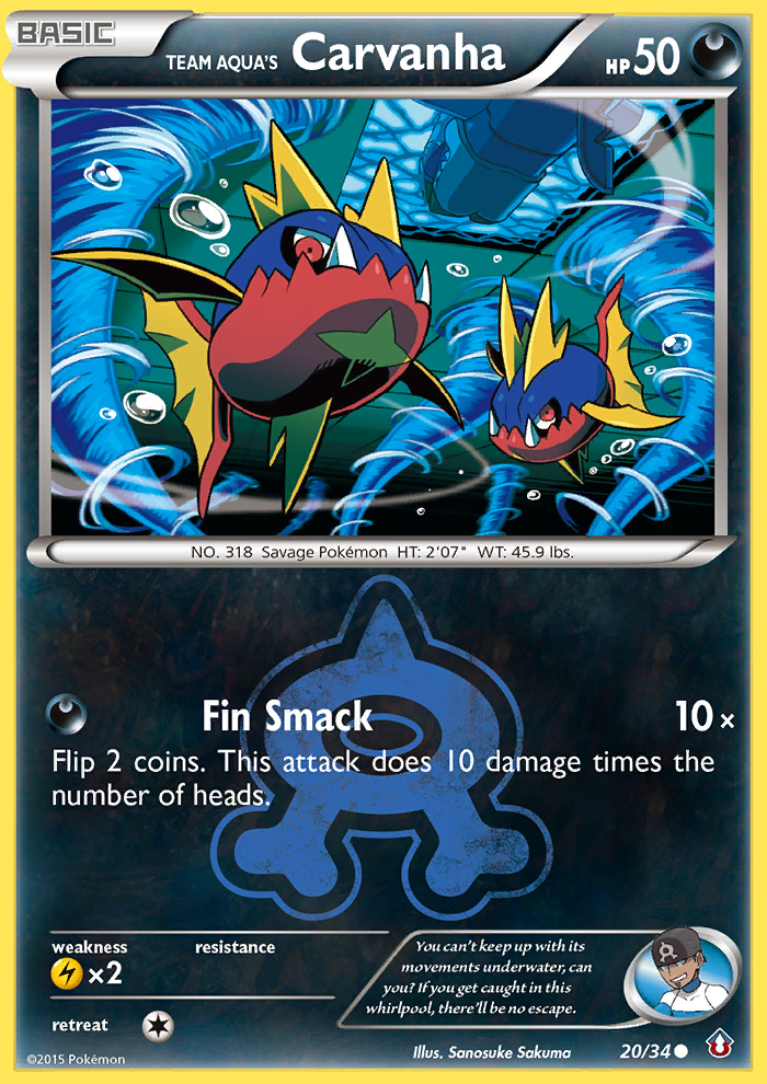 Team Aqua's Carvanha (20/34) [XY: Double Crisis] | Game Haven TX