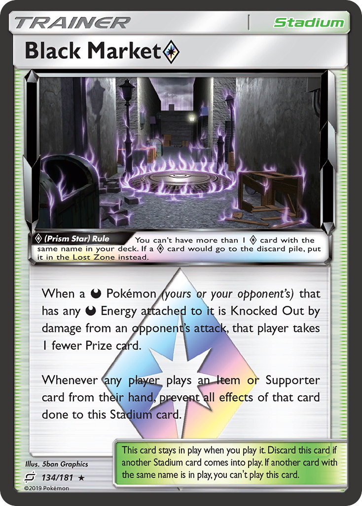 Black Market (134/181) (Prism Star) [Sun & Moon: Team Up] | Game Haven TX
