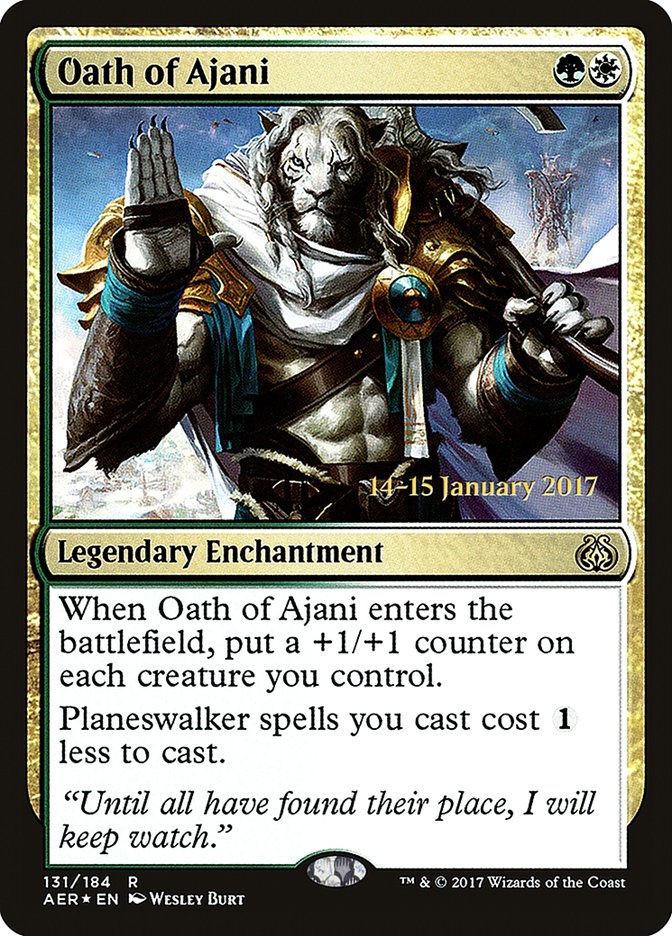 Oath of Ajani [Aether Revolt Promos] | Game Haven TX