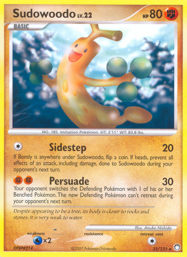 Sudowoodo (35/123) [Diamond & Pearl: Mysterious Treasures] | Game Haven TX