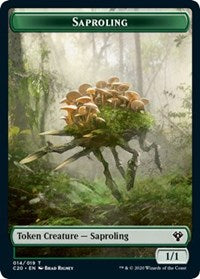 Saproling // Treasure Double-sided Token [Commander 2020 Tokens] | Game Haven TX