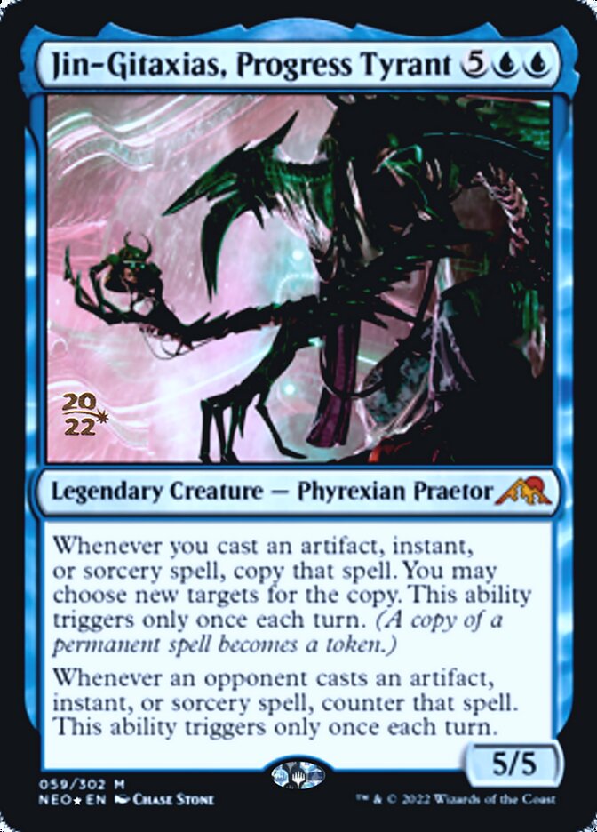 Jin-Gitaxias, Progress Tyrant [Kamigawa: Neon Dynasty Prerelease Promos] | Game Haven TX