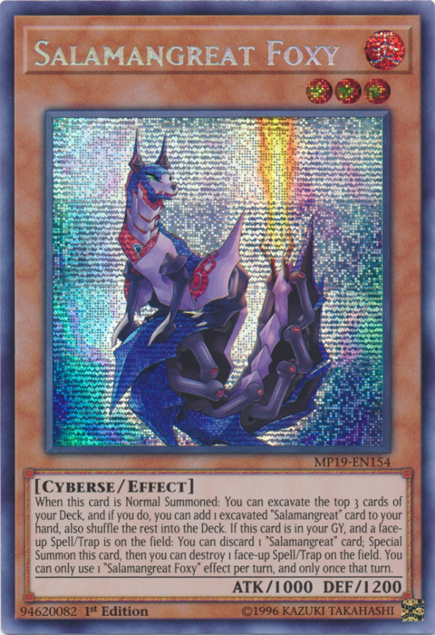 Salamangreat Foxy [MP19-EN154] Prismatic Secret Rare | Game Haven TX