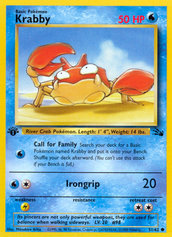 Krabby (51/62) [Fossil 1st Edition] | Game Haven TX