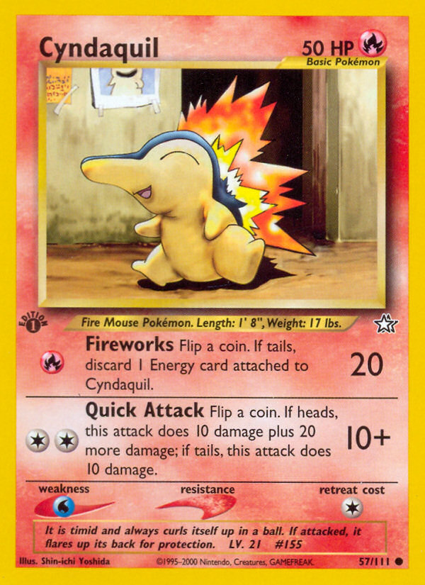 Cyndaquil (57/111) [Neo Genesis 1st Edition] | Game Haven TX