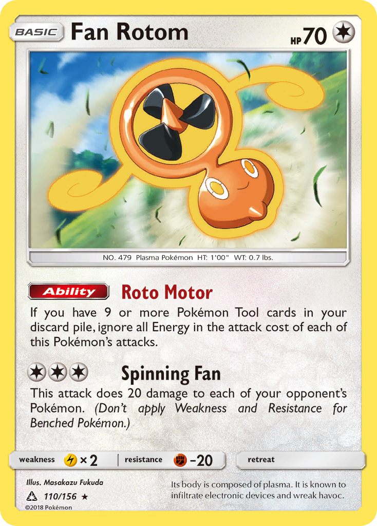 Fan Rotom (110/156) [Sun & Moon: Ultra Prism] | Game Haven TX