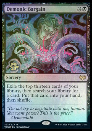 Demonic Bargain [Innistrad: Crimson Vow Prerelease Promos] | Game Haven TX