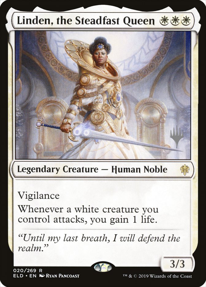 Linden, the Steadfast Queen (Promo Pack) [Throne of Eldraine Promos] | Game Haven TX