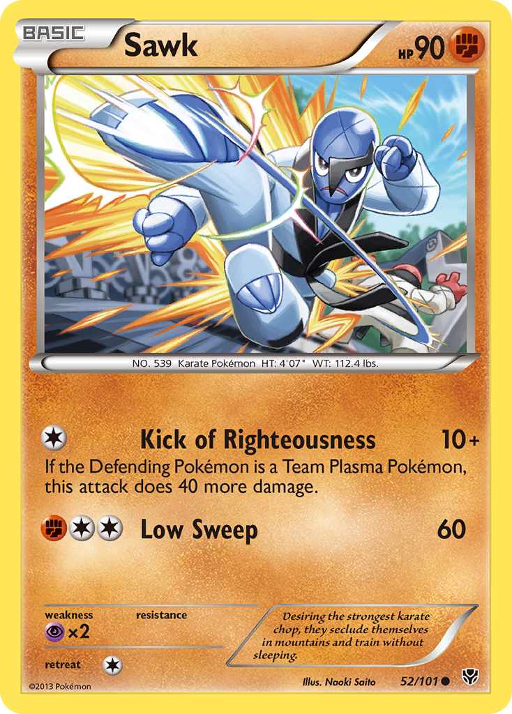 Sawk (52/101) [Black & White: Plasma Blast] | Game Haven TX