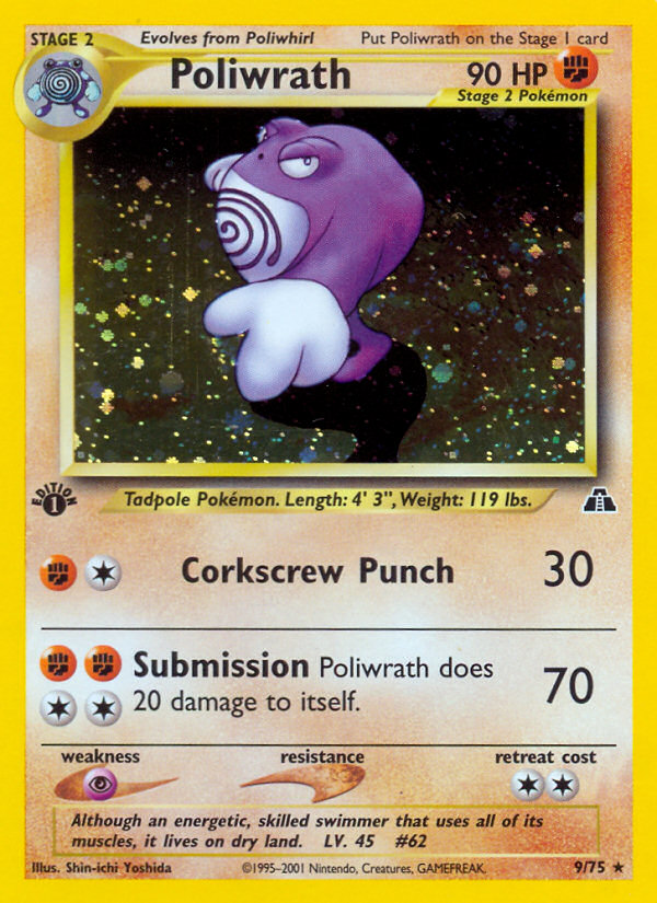 Poliwrath (9/75) [Neo Discovery 1st Edition] | Game Haven TX