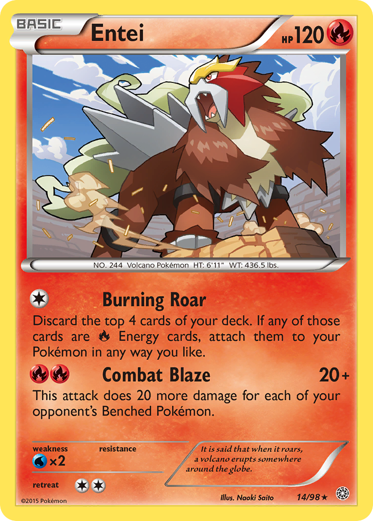 Entei (14/98) [XY: Ancient Origins] | Game Haven TX
