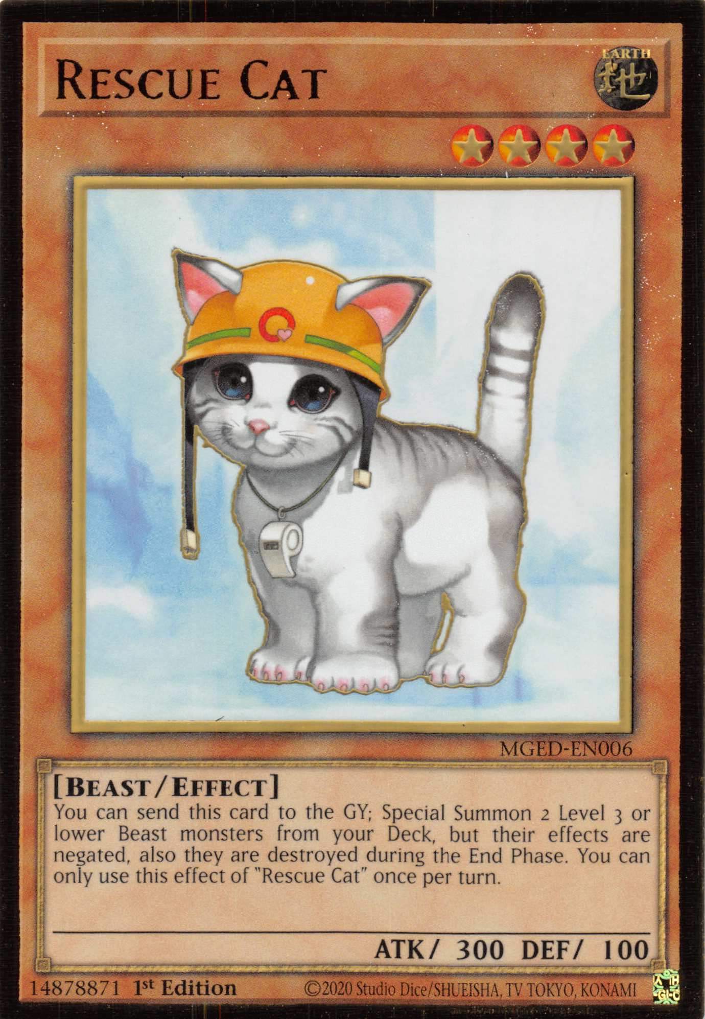 Rescue Cat [MGED-EN006] Gold Rare | Game Haven TX