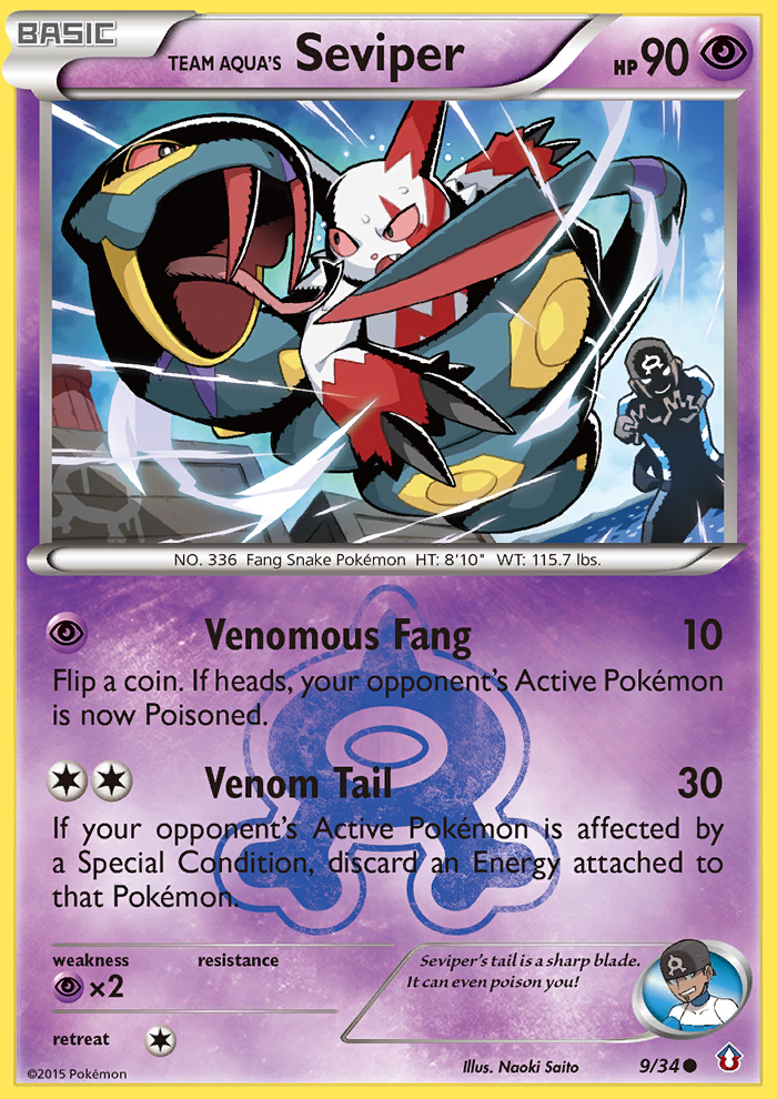 Team Aqua's Seviper (9/34) [XY: Double Crisis] | Game Haven TX