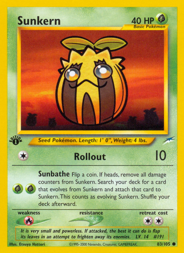 Sunkern (83/105) [Neo Destiny 1st Edition] | Game Haven TX