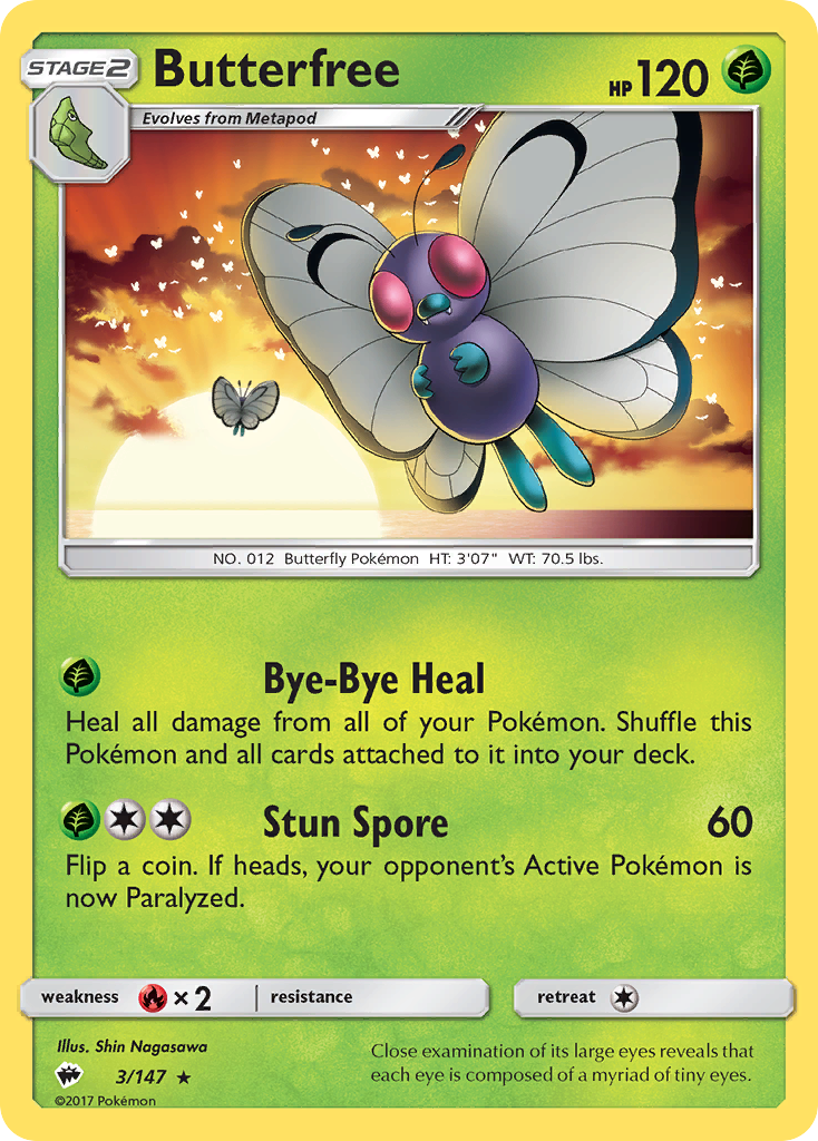 Butterfree (3/147) [Sun & Moon: Burning Shadows] | Game Haven TX