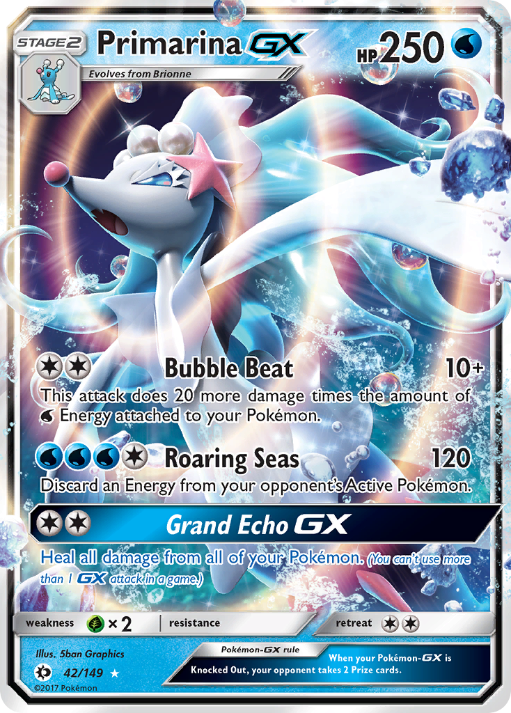 Primarina GX (42/149) [Sun & Moon: Base Set] | Game Haven TX