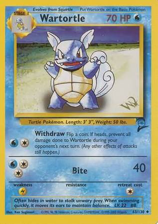 Wartortle (63/130) (W Stamped Promo) [Base Set 2] | Game Haven TX