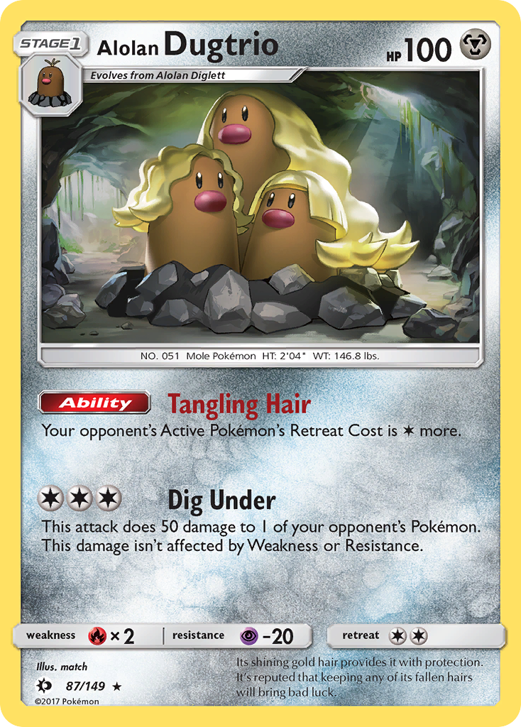 Alolan Dugtrio (87/149) [Sun & Moon: Base Set] | Game Haven TX