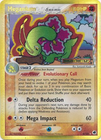 Meganium (4/101) (Delta Species) (Stamped) [EX: Dragon Frontiers] | Game Haven TX