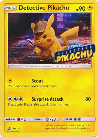 Detective Pikachu (SM170) (Detective Pikachu Stamped) [Sun & Moon: Black Star Promos] | Game Haven TX