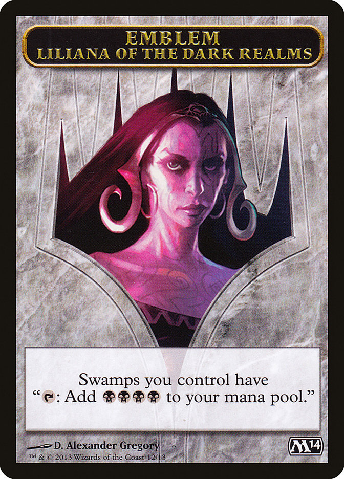 Liliana of the Dark Realms Emblem [Magic 2014 Tokens] | Game Haven TX