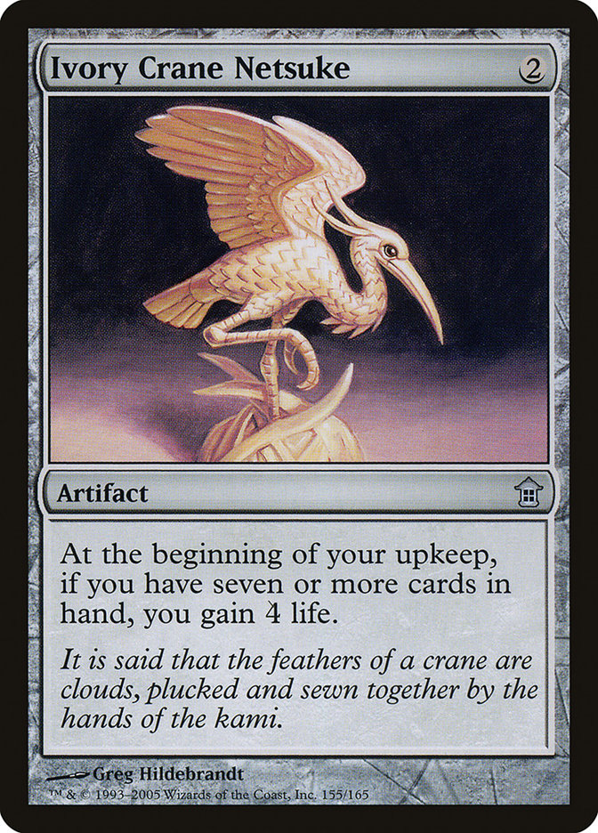 Ivory Crane Netsuke [Saviors of Kamigawa] | Game Haven TX