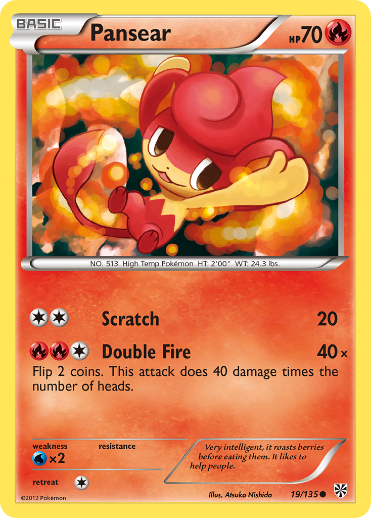 Pansear (19/135) [Black & White: Plasma Storm] | Game Haven TX