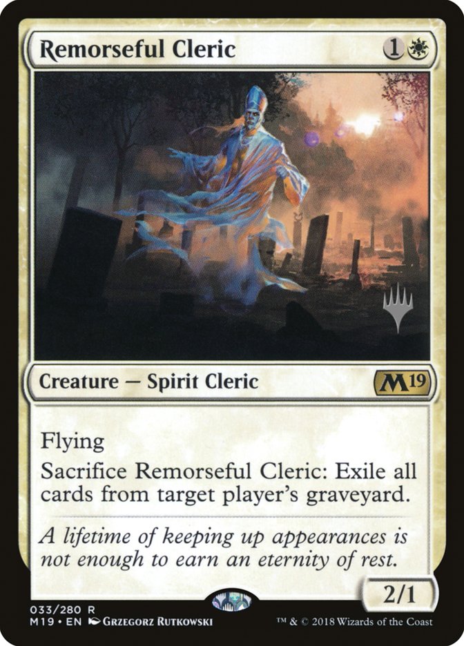 Remorseful Cleric [Core Set 2019 Promos] | Game Haven TX