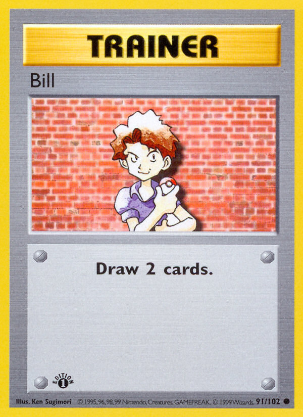 Bill (91/102) (Shadowless) [Base Set 1st Edition] | Game Haven TX